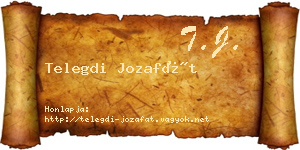 Telegdi Jozafát névjegykártya